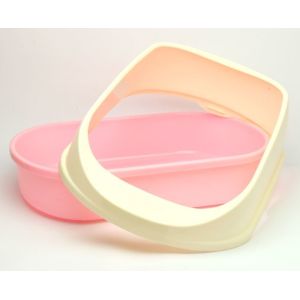 Indoor Cleaning Pet Cat Litter Box , Plastic Cat Litter Container Easy Use