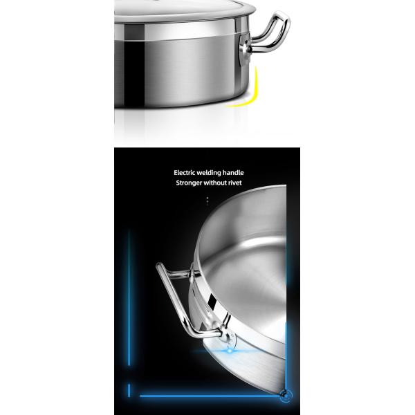 Direct Selling Food Food Grade 304 Stainless Steel Cookware Induction Cooking Pot Multipurpose Hot Pot Soup Pot With Divider