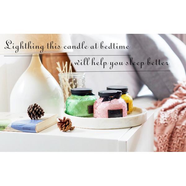 Lace Pattern Glass Soy Candle Jar Natural Soy Wax Candles