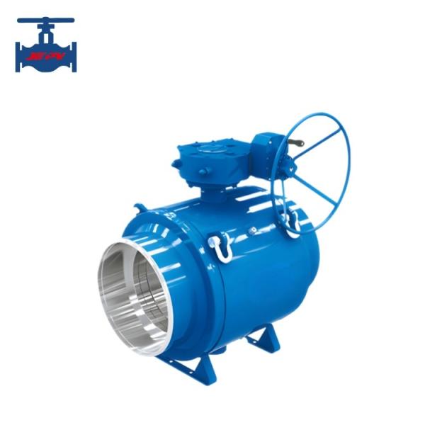 Versatile Welded Ball Valve with Turbine Actuator for Normal Pressure Applicatio