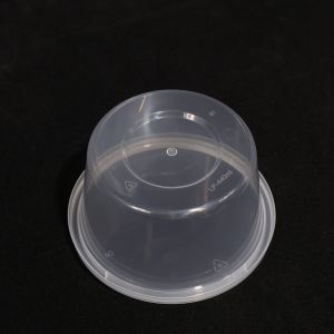 Leak Proof Microwaveable 540ml Round Stackable PP Lunch Box with Customized