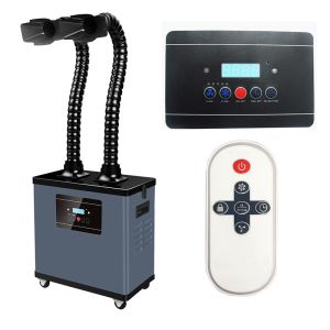 Digital Display Grey Soldering And Mobile Welding Fume Extractor With Three
