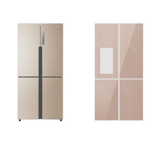 Professional Tempered Glass Refrigerator Door Panels , 3D Metallic Effect