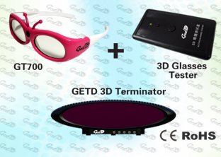 OEM Video 3D IR emitter and glasses for Cybercafé