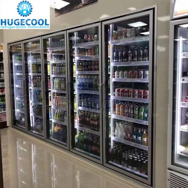 Customization Commercial Walk in Cooler with Glass Door Beer Cave Display Cold