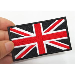 British Flag Square Military Style Patches Bright Color No Minimum