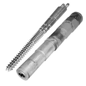 Integral Barrel Conical Twin Screw And Barrel With 2-4mm Bimetallic Layer