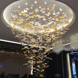 Buy cheap LED Light Source Crystal Glass Project Chandeliers For Lobby from wholesalers