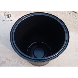 Cylinderical 16Gallon Plastic Utility Buckets With Flat Bottom M70L OEM Black