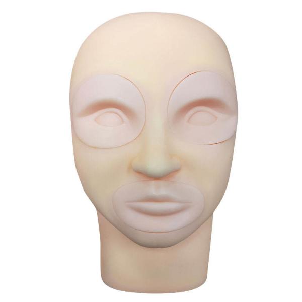 Quality Reusable Silicone Permanent Makeup Practice Skin Mannequin Head wholesale