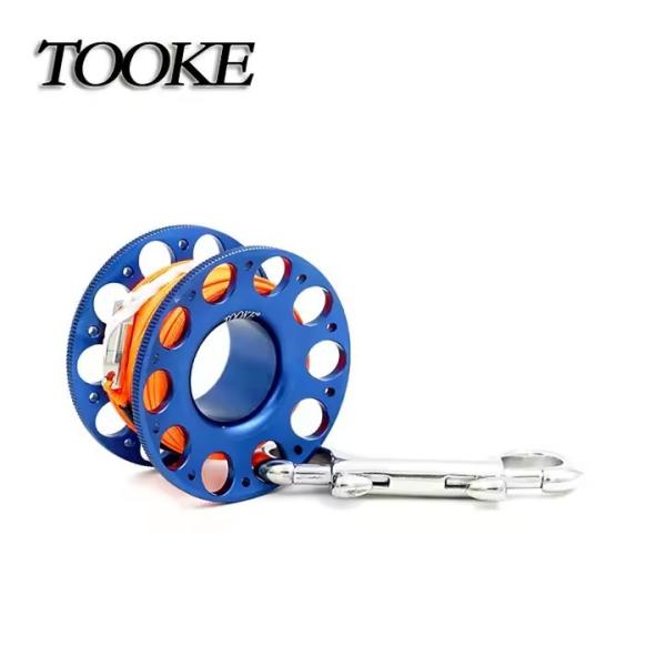 Aluminum Alloy Diving Reel Corrosion Resistant Diving Finger Spool For Scuba Snorkeling