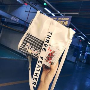 Japanese custom pu transparent bag creative bag street photo personality single