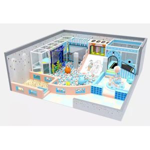 Indoor Amusement Equipment Soft Play Maze Structure With Slide