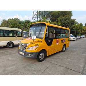 A 5-meter-long second-hand kindergarten school bus with 19 seats produced in 18