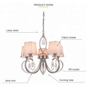 Modern chrome chandelier with Crystal indoor Dining room Project Lighting (WH-MI