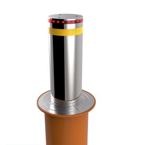 Custom Retractable Security Bollards 219mm Diameter 600mm Height 6mm Thickness