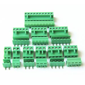 3.96mm Pitch PCB Pluggable Screw Terminal Blocks Plug + Pin Header Socket Green