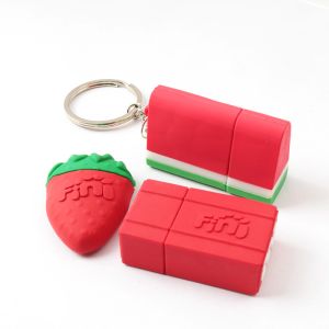 PVC Open Mold Cute USB Stick Watermelon Strawberry Chocolate Shaped
