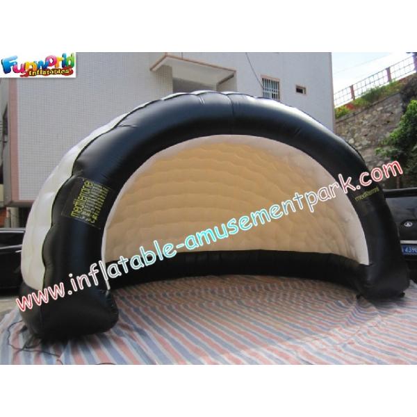 6m Cube Inflatable Party Tent , Half Moon Building For Commercial
