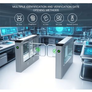 AC220V Power Supply Swing Barrier Turnstile with IP46 Protection and 30-40