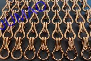 Magic Strong Aluminium Chain Screen , Ceiling Drape Coloured Aluminium Chain