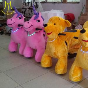 China Hansel new plush moving animal ride indoor christmas party games riding christmas toys on sale