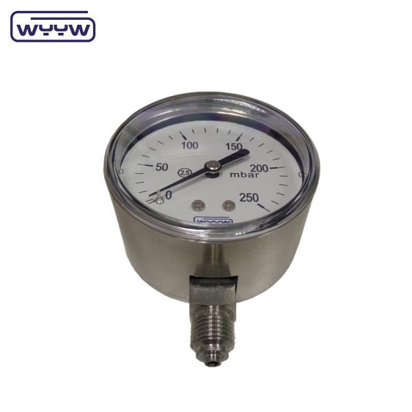 2.5% Pressure Accuracy Capsule Pressure Gauge With Stainless Steel Case And