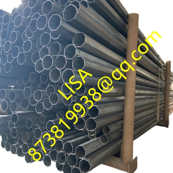 Quality 8 Sided 345Mpa Steel Utility Pole Octagonal HDG Galvanized Power Distribution Metal Poles wholesale