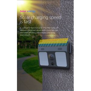 Surveillance Wifi Solar Camera With Detect Motion 1080P Pir Light Camera With