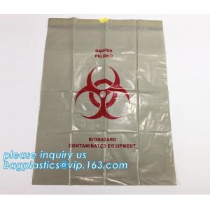 Cheap Medical Drawstring Biohazard Waste Bags, HDPE/LDPE drawstring type
