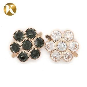 China Custom Decorative Shoe Clips , Flower Shape Shoe Accessories Clips on sale