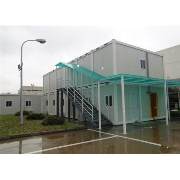 Quality Two Stories Flat Pack Container House , Flat Pack Steel Containers With Rain Cover wholesale