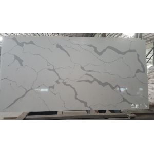 White Quartz Solid Stone Countertops For Kitchen 2.5 G / Cm3 Bulk Density