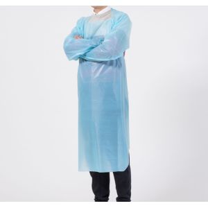 CPE isolation gown disposable plastic apron with long sleeves