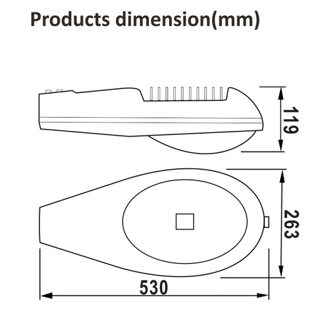 Universal Used Die casting Aluminum LED Street Light Fixtures With 26" Cobrahead Apollo