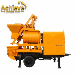 AI-40JBC Trailer NEW Concrete Pump Mobile Self Loading With Mixer Cement Mixer