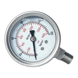 China 63mm All Stainless Steel Pressure Gauge Lower Mount SS316 Material Bayonet Ring on sale