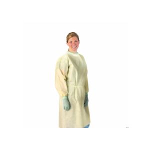 Fluid Resistant Nonwoven Isolation Gown With Elastic Cuff