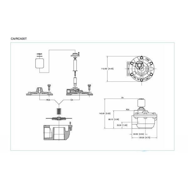 G1 1/2'' Pulse Jet Valves GOYEN CA35T 35mm Orifice Size Pressure Range 5-125 Psi