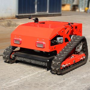 Cheap Cheap Crawler Lawn Mower with Remote | Gasoline Engine | Mowing Machine for Sloped Terrain for sale