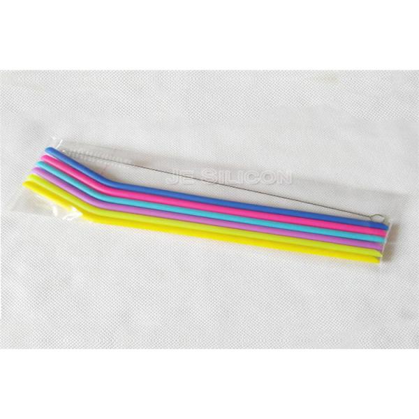 Quality Eco Friendly Silicone Drinking Straw , Bpa Free Reusable Straws ROSH Approval wholesale