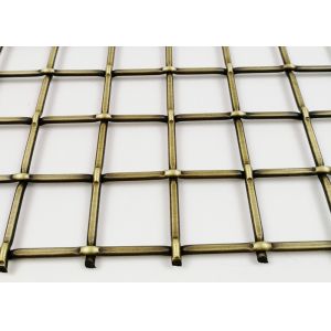 5.5mm Decorative Brass Grilles Rustproofing Metal Wire Mesh Stairs Railings