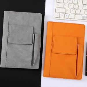 Printed Style Custom A5 Pu Leather Office Journal with Pen Holder and Phone