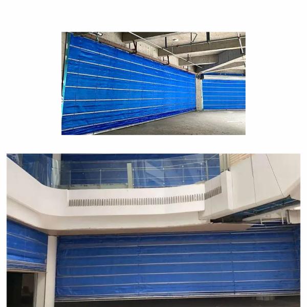 Quality Rolling Pull Fireproof Roller Curtain With Double Track For Commercial Buildings wholesale