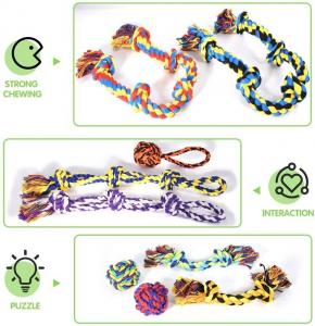 China Colourful Cotton Pull Rope For Large Dog Toys on sale