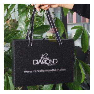 Custom Black Drawer Hair Packaging Boxes With Handle Packaging Boxes For Wigs