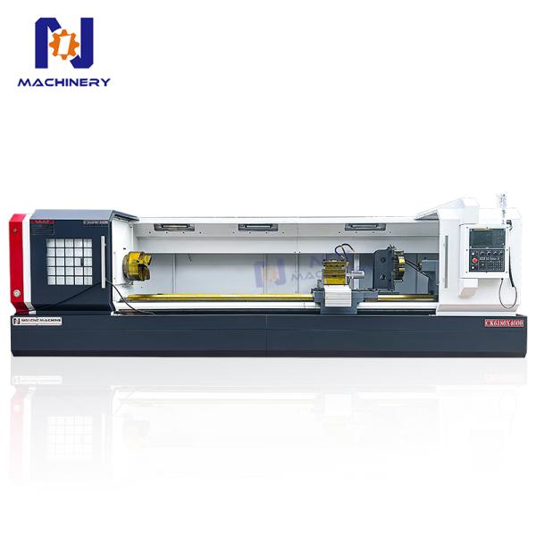 Custom CK6180 Flat Bed CNC Lathe Machine 4 Meter Horizontal Metal Turning