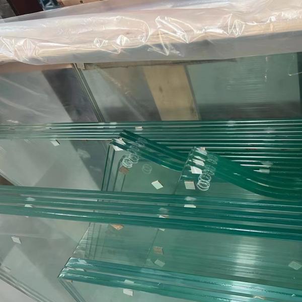 Quality Flat And Curved PVB Laminated Tempered Glass SGP Safty Building Glass For Balustrades Stair Railing wholesale