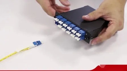 12 Fibers MTP-LC Duplex Cassette with Zirconia Ceramic Sleeves and Aluminium