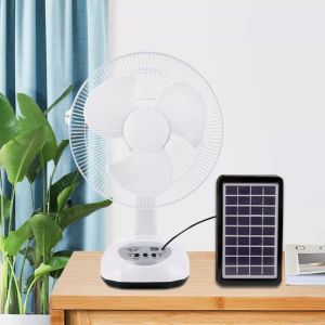 Multifunctional High Speed Electric Solar Rechargeable Fan 3 Blades